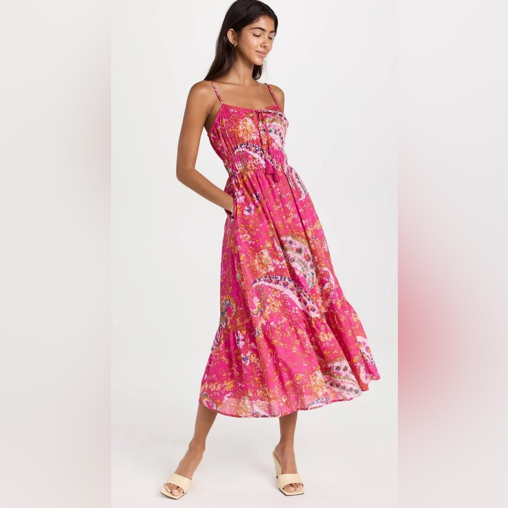 Cleobella Monaco Midi Dress Hibiscus Size XS - Picture 3 of 9